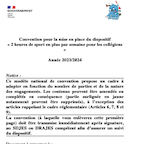 Convention projet 2h d'activités physiques